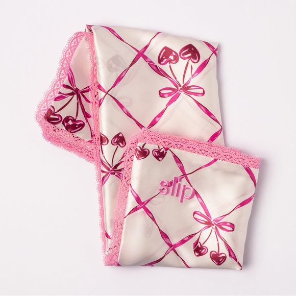 Limited Edition Slip Sweetheart Collection — Sweet Cherry Silk Queen Pillowcase - Picture 7 of 13